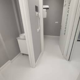 Sala radiografica in studio medico, interni moderni.